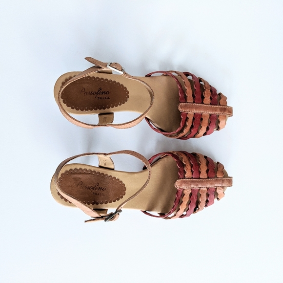 🇧🇷 Passofino Strappy Leather Sandals Made In Brazil - Picture 3 of 6
